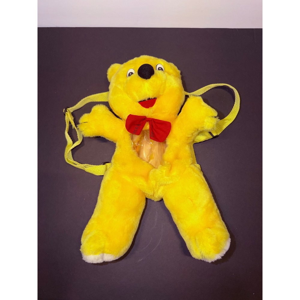 Haribo Goldbear Plush‎ Backpack Yellow Candy Character Kids Bag Vintage